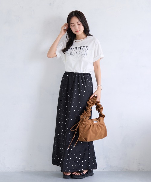 VIS（ビス）の「レースレイヤードロゴ半袖Tシャツ（Tシャツ/カットソー・レディース・ダークブラウン/サックスブルー/ホワイト・FREE）」の20枚目の写真