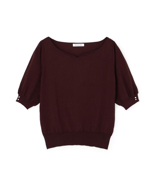 NATURAL BEAUTY BASIC(ナチュラルビューティーベーシック)の「ハートネックベーシックニット(ニット/セーター・レディース・ブラック/オフホワイト/ブルー/ダークブラウン・フリ-)」の13枚目の写真
