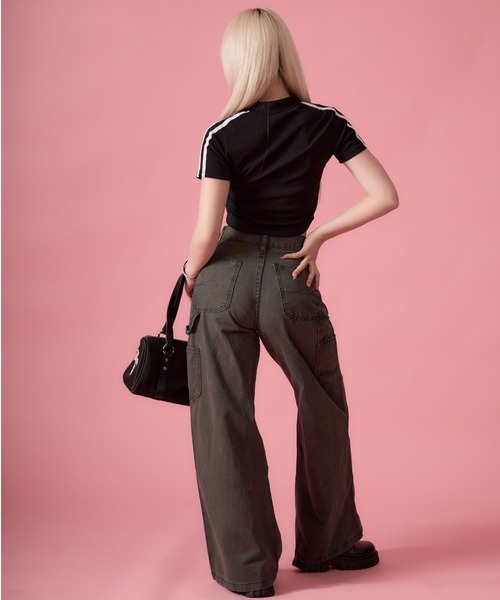 mindseeker girls(マインドシーカーガールズ)の「Side-stripe Zip-up Track Jacket / サイドストライプジップアップトラックジャケット(ポロシャツ・レディース・ホワイト/ブラック・FREE)」の17枚目の写真