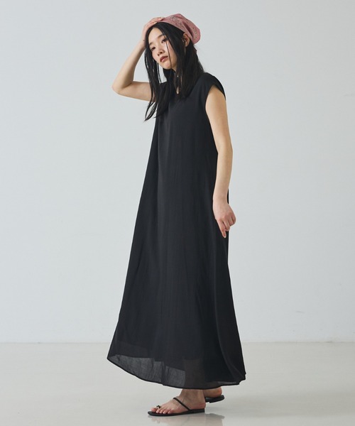abahouse mavie(アバハウスマヴィ)の「2枚仕立てシアーワンピース(ワンピース・レディース・ブラック/ブラウン・36/38)」の8枚目の写真