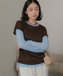 2枚セットレイヤードTシャツ
