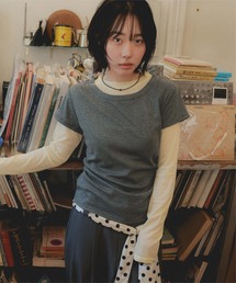 2枚セットレイヤードTシャツ