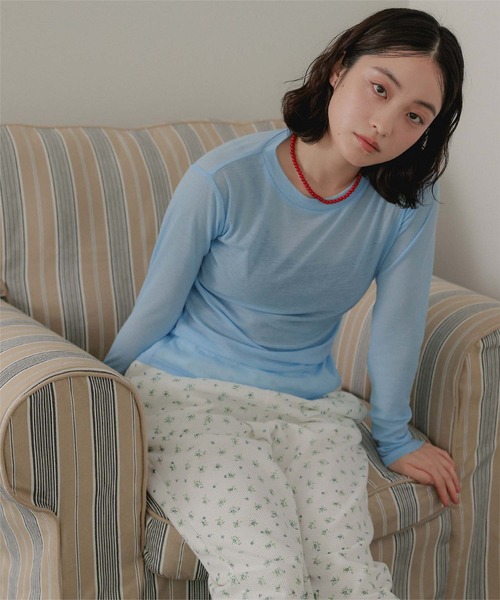 miette(ミエット)の「2枚セットレイヤードTシャツ(Tシャツ/カットソー・レディース・ブラウン/ブラック/チャコール・S/M/L)」の9枚目の写真