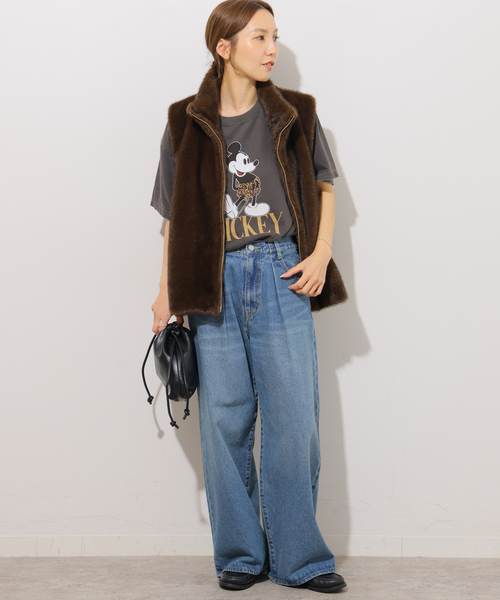 GOOD ROCK SPEED(グッドロックスピード)の「別注【GOOD ROCK SPEED / グッドロックスピード】<MICKEY MOUSE>Tシャツ(Tシャツ/カットソー・レディース・ブラックミックス/ブラック×ブラック/ホワイト系その他・MEDIUM)」の4枚目の写真
