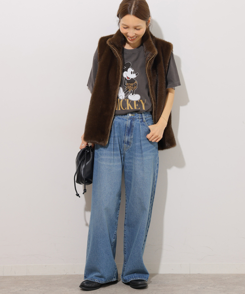 GOOD ROCK SPEED(グッドロックスピード)の「別注【GOOD ROCK SPEED / グッドロックスピード】<MICKEY MOUSE>Tシャツ(Tシャツ/カットソー・レディース・ブラックミックス/ブラック×ブラック/ホワイト系その他・MEDIUM)」の5枚目の写真