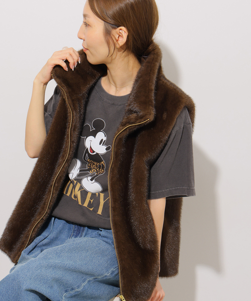 GOOD ROCK SPEED(グッドロックスピード)の「別注【GOOD ROCK SPEED / グッドロックスピード】<MICKEY MOUSE>Tシャツ(Tシャツ/カットソー・レディース・ブラックミックス/ブラック×ブラック/ホワイト系その他・MEDIUM)」の8枚目の写真