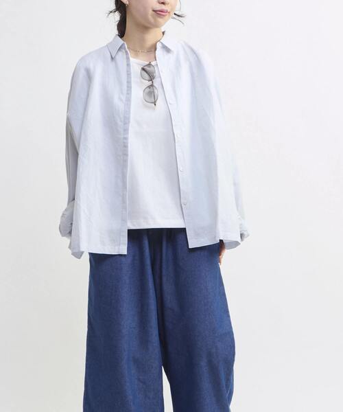 CONVERSE TOKYO（コンバーストウキョウ）の「STAR★ LACE OVERSIZED SHIRT（シャツ/ブラウス・レディース・ブラック/ピンク/サックスブルー/ホワイト・FREE）」の13枚目の写真