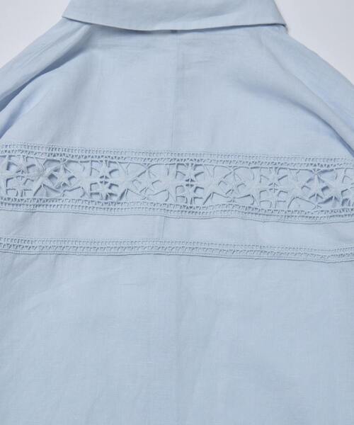 CONVERSE TOKYO（コンバーストウキョウ）の「STAR★ LACE OVERSIZED SHIRT（シャツ/ブラウス・レディース・ブラック/ピンク/サックスブルー/ホワイト・FREE）」の18枚目の写真