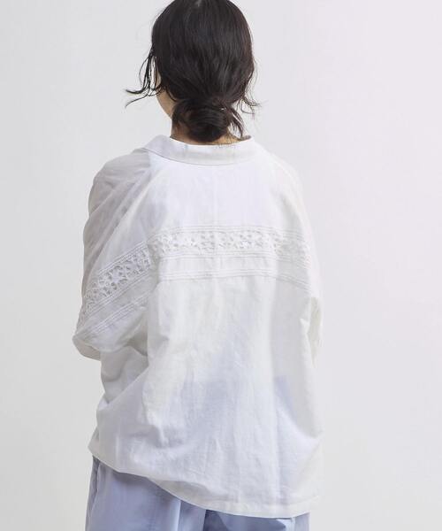 CONVERSE TOKYO（コンバーストウキョウ）の「STAR★ LACE OVERSIZED SHIRT（シャツ/ブラウス・レディース・ブラック/ピンク/サックスブルー/ホワイト・FREE）」の20枚目の写真