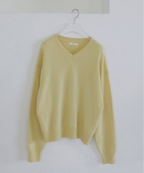 anuke(アンヌーク)の「anuke Wool Vneck Knit ウールVネックニット/62620530(ニット/セーター・レディース・イエロー/チャコールグレー・ONE SIZE)」の14枚目の写真