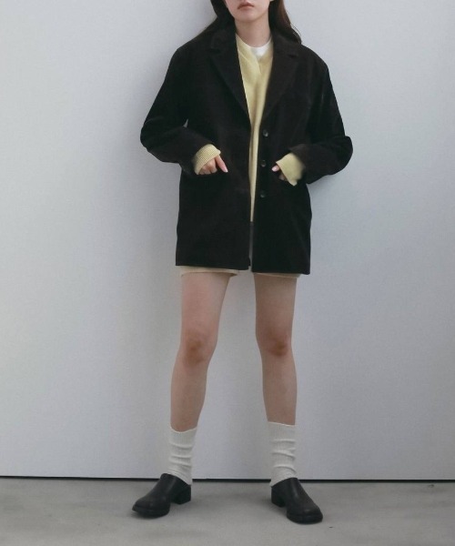anuke(アンヌーク)の「anuke Wool Vneck Knit ウールVネックニット/62620530(ニット/セーター・レディース・イエロー/チャコールグレー・ONE SIZE)」の5枚目の写真