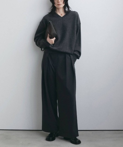 anuke(アンヌーク)の「anuke Wool Vneck Knit ウールVネックニット/62620530(ニット/セーター・レディース・イエロー/チャコールグレー・ONE SIZE)」の10枚目の写真