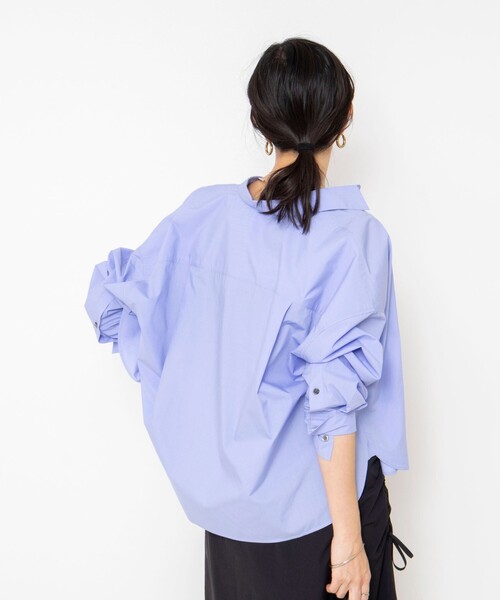 NOLLEY’S(ノーリーズ)の「ウォッシャブルMY STANDARDショートシャツ(シャツ/ブラウス・レディース・サックスブルー/ブラウン系その他/ホワイト・FREE)」の11枚目の写真