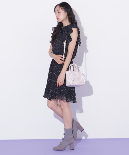 JILL by JILL STUART(ジルバイジルスチュアート)の「ミニリボンニットブーツ(ブーツ・レディース・グレー/ブラック・LARGE/MEDIUM/SMALL)」の9枚目の写真