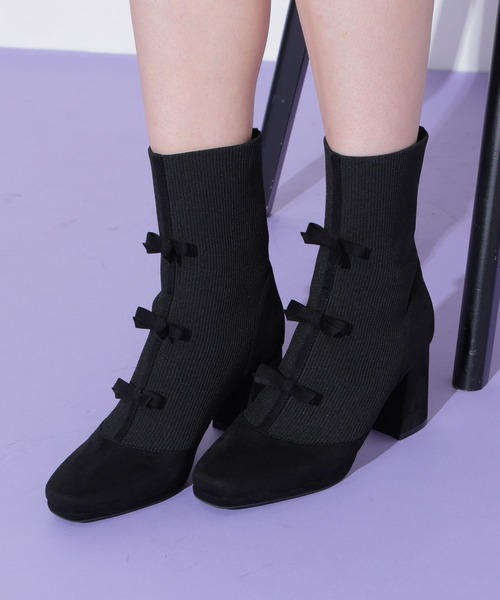 JILL by JILL STUART(ジルバイジルスチュアート)の「ミニリボンニットブーツ(ブーツ・レディース・グレー/ブラック・LARGE/MEDIUM/SMALL)」の17枚目の写真
