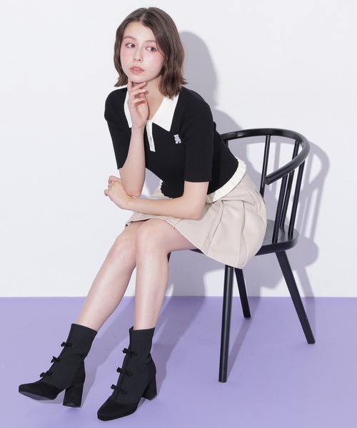 JILL by JILL STUART(ジルバイジルスチュアート)の「ミニリボンニットブーツ(ブーツ・レディース・グレー/ブラック・LARGE/MEDIUM/SMALL)」の19枚目の写真