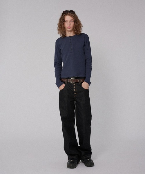 WISH FOR EVER(ウィッシュフォーエバー)の「CUT-OFF HENRY NECK THERMAL/カットオフヘンリーネックサーマル(Tシャツ/カットソー・メンズ・ホワイト/ボルドー/ブラック/ブラウン/グレー/ネイビー・LARGE/SMALL/MEDIUM)」の20枚目の写真