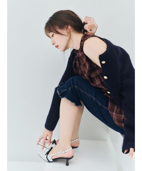 LILY BROWN（リリーブラウン）の「バリエーションフレアカプリパンツ（その他パンツ・レディース・ブルー/ブラック/チェック・1/0）」の11枚目の写真