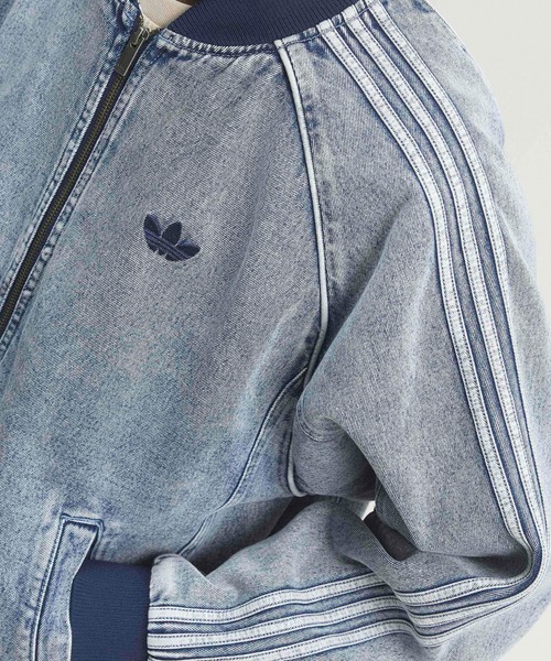 adidas(アディダス)の「adidas/アディダス SST TRACK TOP デニムジャケット トレフォイル スリーストライプ インディゴブルー メンズ ストリート 2026秋冬 秋服(デニムジャケット・メンズ・ブルー・S/M/L/XL)」の3枚目の写真