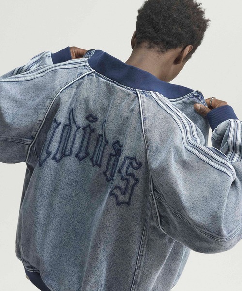 adidas(アディダス)の「adidas/アディダス SST TRACK TOP デニムジャケット トレフォイル スリーストライプ インディゴブルー メンズ ストリート 2026秋冬 秋服(デニムジャケット・メンズ・ブルー・S/M/L/XL)」の5枚目の写真