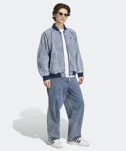 adidas(アディダス)の「adidas/アディダス SST TRACK TOP デニムジャケット トレフォイル スリーストライプ インディゴブルー メンズ ストリート 2026秋冬 秋服(デニムジャケット・メンズ・ブルー・S/M/L/XL)」の11枚目の写真