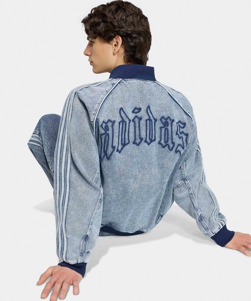 adidas(アディダス)の「adidas/アディダス SST TRACK TOP デニムジャケット トレフォイル スリーストライプ インディゴブルー メンズ ストリート 2026秋冬 秋服(デニムジャケット・メンズ・ブルー・S/M/L/XL)」の12枚目の写真