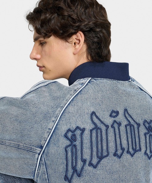 adidas(アディダス)の「adidas/アディダス SST TRACK TOP デニムジャケット トレフォイル スリーストライプ インディゴブルー メンズ ストリート 2026秋冬 秋服(デニムジャケット・メンズ・ブルー・S/M/L/XL)」の9枚目の写真