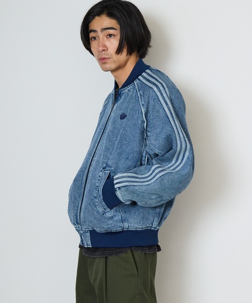 adidas(アディダス)の「adidas/アディダス SST TRACK TOP デニムジャケット トレフォイル スリーストライプ インディゴブルー メンズ ストリート 2026秋冬 秋服(デニムジャケット・メンズ・ブルー・S/M/L/XL)」の13枚目の写真