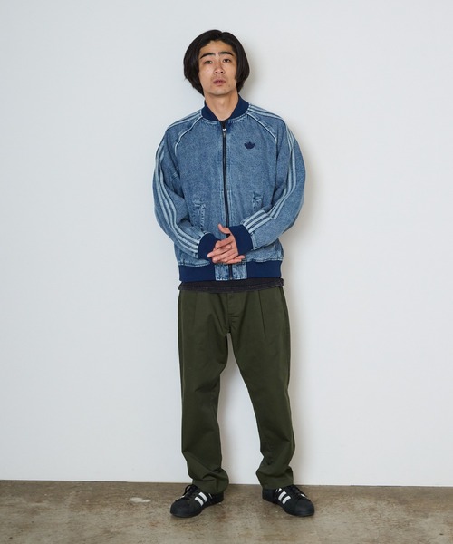 adidas(アディダス)の「adidas/アディダス SST TRACK TOP デニムジャケット トレフォイル スリーストライプ インディゴブルー メンズ ストリート 2026秋冬 秋服(デニムジャケット・メンズ・ブルー・S/M/L/XL)」の16枚目の写真