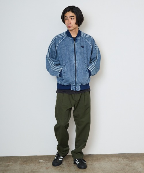 adidas(アディダス)の「adidas/アディダス SST TRACK TOP デニムジャケット トレフォイル スリーストライプ インディゴブルー メンズ ストリート 2026秋冬 秋服(デニムジャケット・メンズ・ブルー・S/M/L/XL)」の17枚目の写真