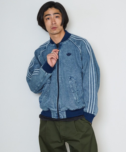 adidas(アディダス)の「adidas/アディダス SST TRACK TOP デニムジャケット トレフォイル スリーストライプ インディゴブルー メンズ ストリート 2026秋冬 秋服(デニムジャケット・メンズ・ブルー・S/M/L/XL)」の20枚目の写真