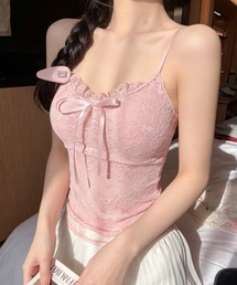 レースキャミソールパッド付きインナー夏服