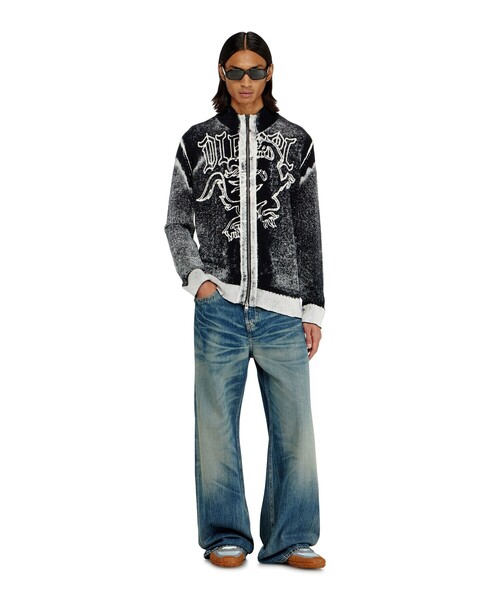 DIESEL(ディーゼル)の「メンズ ジップアップカーディガン K-LAUROS(カーディガン/ボレロ・メンズ・ブラック・SMALL/X-SMALL/LARGE/MEDIUM)」の3枚目の写真