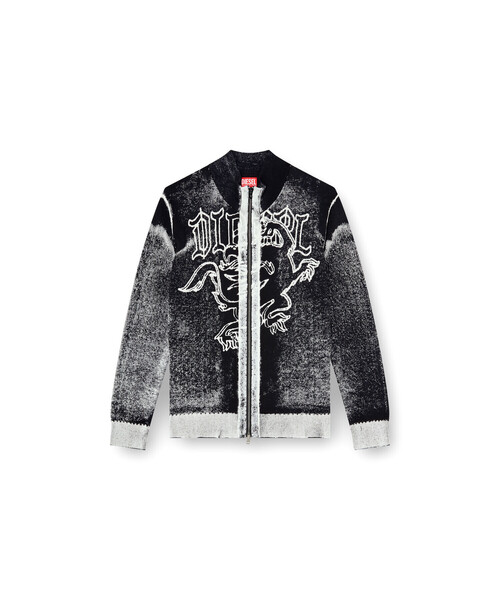DIESEL(ディーゼル)の「メンズ ジップアップカーディガン K-LAUROS(カーディガン/ボレロ・メンズ・ブラック・SMALL/X-SMALL/LARGE/MEDIUM)」の6枚目の写真