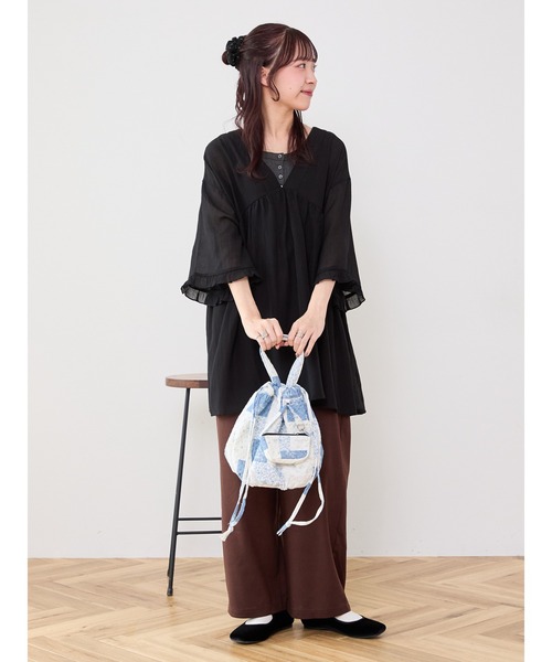 Samansa Mos2(サマンサ モスモス)の「【Cross×Staff】ポーチ付/まんまるポシェット(ハンドバッグ・レディース・オフホワイト/チャコールグレー/キャメル・F)」の20枚目の写真