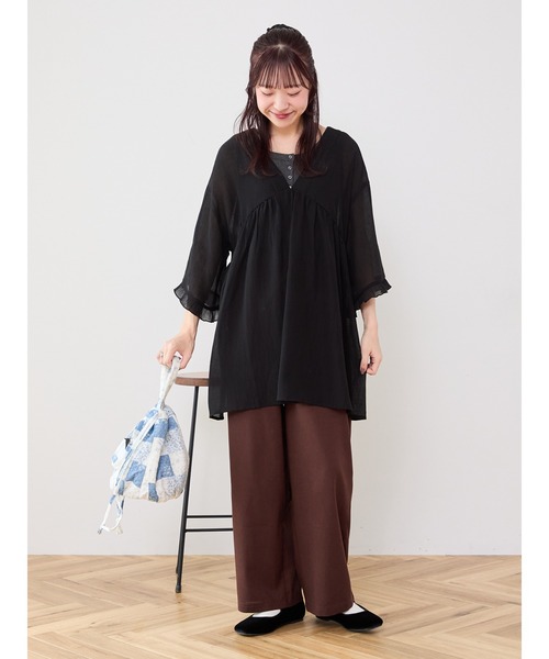 Samansa Mos2(サマンサ モスモス)の「【Cross×Staff】ポーチ付/まんまるポシェット(ハンドバッグ・レディース・オフホワイト/チャコールグレー/キャメル・F)」の21枚目の写真