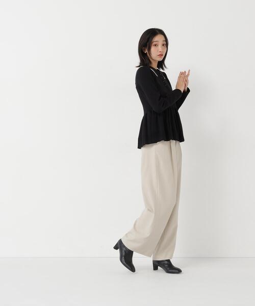 NATURAL BEAUTY BASIC(ナチュラルビューティーベーシック)の「ダブルカラーペプラムニット(ニット/セーター・レディース・ラベンダー/ベージュ/ブラック・フリ-)」の15枚目の写真
