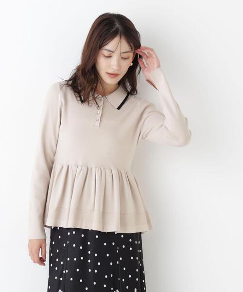 NATURAL BEAUTY BASIC(ナチュラルビューティーベーシック)の「ダブルカラーペプラムニット(ニット/セーター・レディース・ラベンダー/ベージュ/ブラック・フリ-)」の22枚目の写真