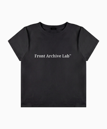 SERIF レディース クロップ 半袖Tシャツ [ブラック]