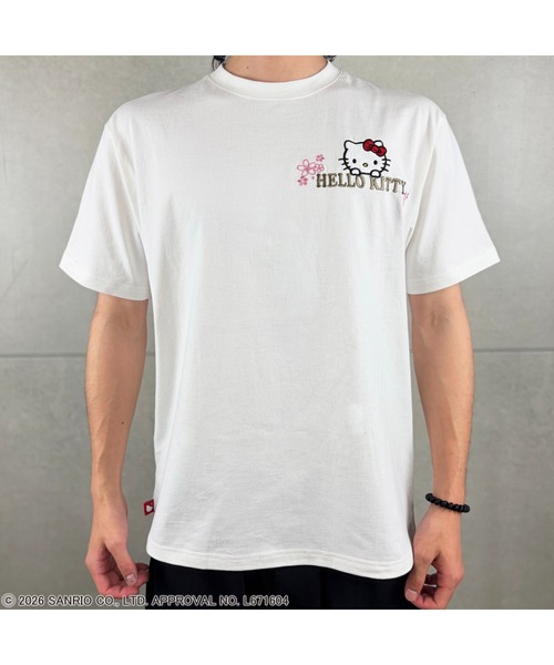 JACKROSE(ジャックローズ)の「HELLO KITTY-SAKURA TEE(Tシャツ/カットソー・メンズ・ブラック/ホワイト・M/XL/L)」の1枚目の写真