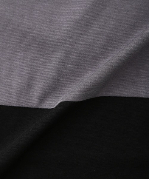 A/C DESIGN BY ALPHA CUBIC(エーシーデザインバイアルファキュービック)の「カラーブロッキング7分袖カットプルオーバー(Tシャツ/カットソー・レディース・ベージュ/チャコールグレー・M/L)」の9枚目の写真