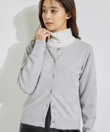 【繊細な煌めき!】ラメモール クルーネックカーディガン