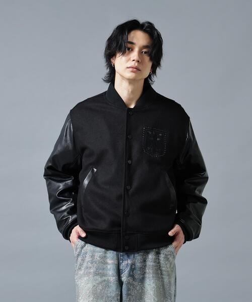 DANKE SCHON(ダンケシェーン)の「DankeSchon/ダンケシェーン/STADIUM JACKET STUDS EAGLE(スタジャン・メンズ・ブラック/カーキ・M/L)」の4枚目の写真