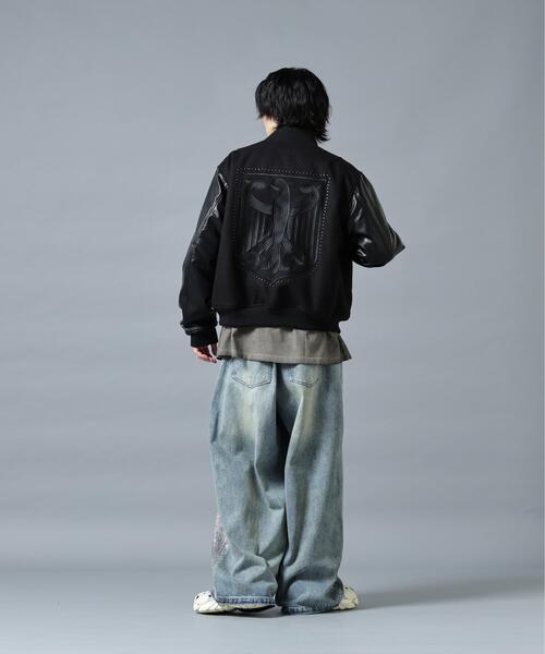 DANKE SCHON(ダンケシェーン)の「DankeSchon/ダンケシェーン/STADIUM JACKET STUDS EAGLE(スタジャン・メンズ・ブラック/カーキ・M/L)」の5枚目の写真