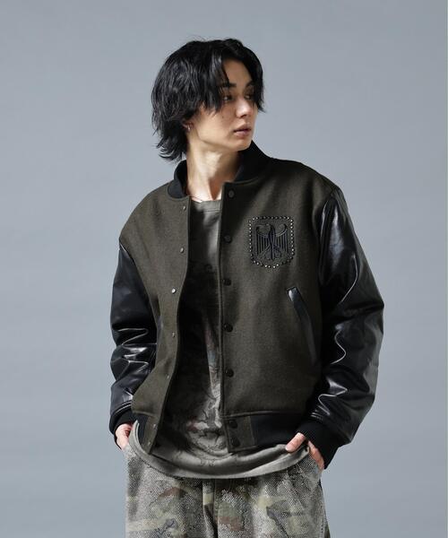 DANKE SCHON(ダンケシェーン)の「DankeSchon/ダンケシェーン/STADIUM JACKET STUDS EAGLE(スタジャン・メンズ・ブラック/カーキ・M/L)」の10枚目の写真