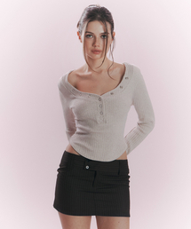 Bunny Snap Button Top (Ver.1) (Oatmeal)