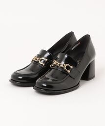 JOLI ENCORE(FR) ジョリー・アンコール CHUNKY HEEL LOAFERS 6 チャンキーヒールローファー6 JE-6061 BLACK