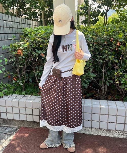 WC(ダブル シー)の「《大人気で長袖Ver.登場☆》アソートボタンパッチワークロゴロンT(Tシャツ/カットソー・レディース・サックスブルー/ホワイト/グレー・FREE)」の18枚目の写真