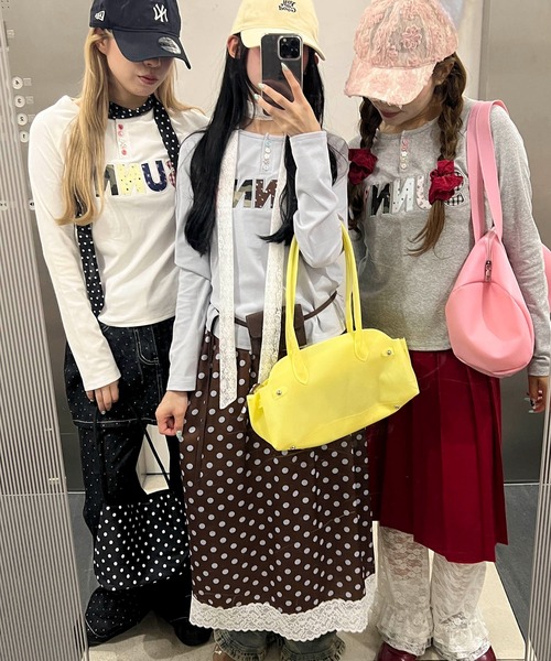 WC(ダブル シー)の「《大人気で長袖Ver.登場☆》アソートボタンパッチワークロゴロンT(Tシャツ/カットソー・レディース・サックスブルー/ホワイト/グレー・FREE)」の20枚目の写真