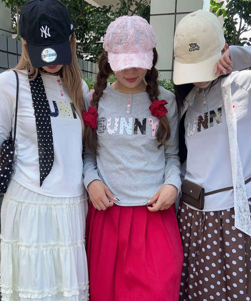 WC(ダブル シー)の「《大人気で長袖Ver.登場☆》アソートボタンパッチワークロゴロンT(Tシャツ/カットソー・レディース・サックスブルー/ホワイト/グレー・FREE)」の21枚目の写真